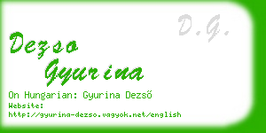 dezso gyurina business card