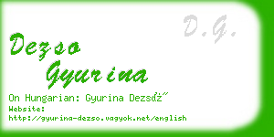 dezso gyurina business card